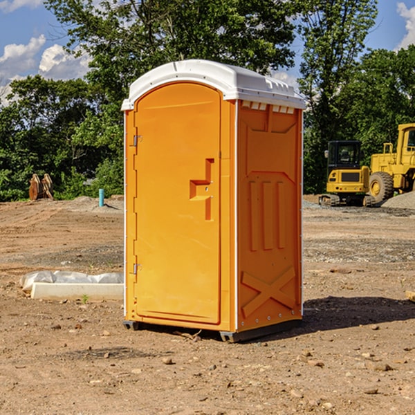 how often are the porta potties cleaned and serviced during a rental period in Inola